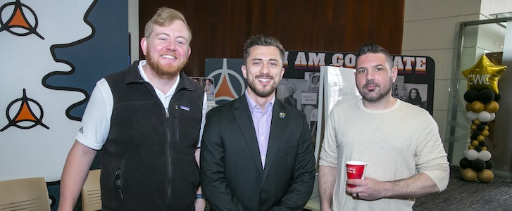A group of people standing together